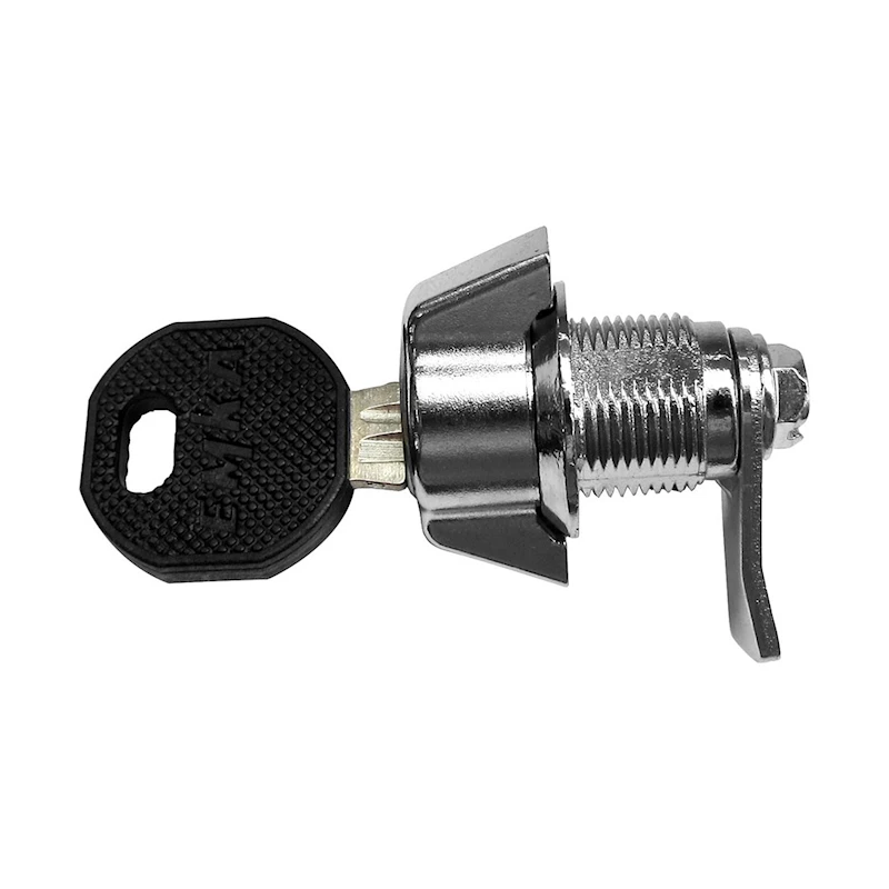 Förkromat lås med nyckel